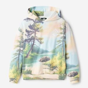 Scenic Pastel Crewneck Hoodie - Beaver Canoe- Pastel Multi